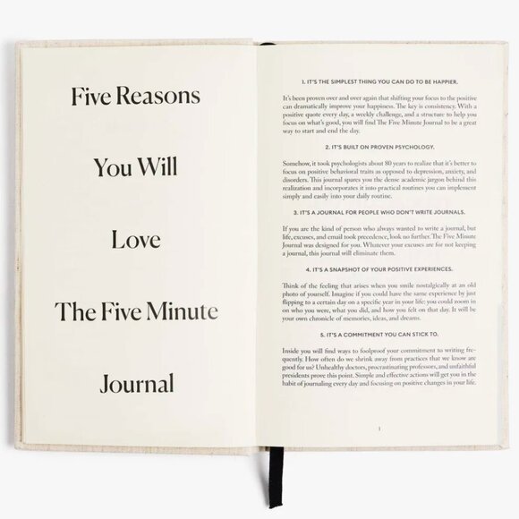 NEW INTELLIGENT CHANGES The Five Minute Journal Hardcover Beige Daily - Picture 5 of 13